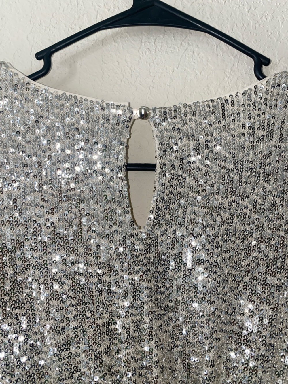 GB girls Silver Sequin Wrap Long Sleeve Dress - Picture 4 of 8